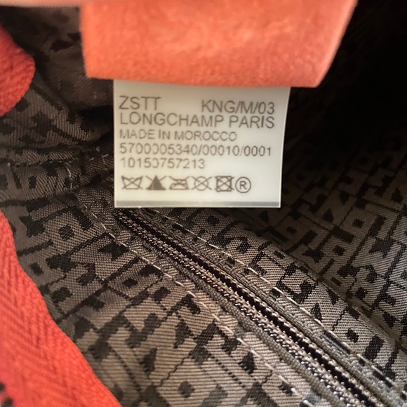 Longchamp Le Pliage Cuir Leather Backpack Terracotta - Picture 13 of 15